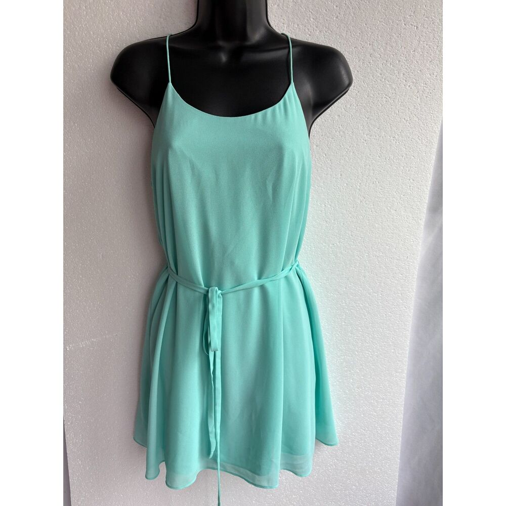 Naked Zebra Turquoise Blue Green Flare Dress Size S Summer Feminine Girly Belted